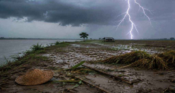 মানিকগঞ্জের দুর্গম চরাঞ্চলে বজ্রাঘাতে প্রাণ গেল কৃষকের
